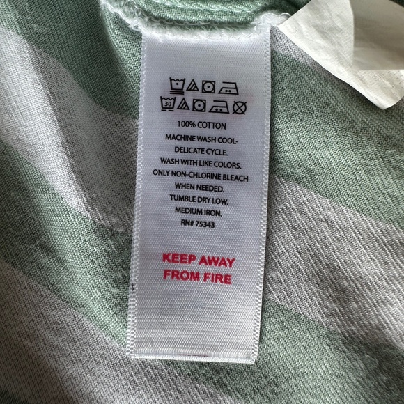 Paraphrase Women’s Short Sleeve Button Up Size M Cotton White and Mint Green - Picture 6 of 7